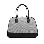 Dealsure Canvas Duffle Travel Bag for Men and Women, Luggage Travelling Bags for Women, Stylish Duffel Cabin Size Air Bag (Grey & White)