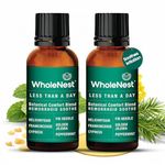 WholeNest Hemorrhoid Treatment Oil | Botanical Blend with Cypress & Frankincense Oils | Soothing Relief from Burning, Itching & Swelling | External Hemorrhoid & Postpartum Care | Pack of 2