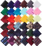 SATINIOR 36 Pieces Pocket Square Handkerchief Soft Colored Hankies for Men Party Wedding, As Pictures Shown, 21 x 21 cm/ 8.3 x 8.3 inch, As Pictures Shown, 21 x 21 cm/ 8.3 x 8.3 inch