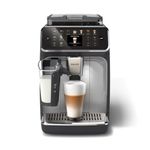 Philips 5500 Series Fully Automatic Espresso Machine – 20 Hot & Iced Coffees, Quick-to-Clean LatteGo Milk System, 40% quieter with SilentBrew, Less waiting with QuickStart, Black, Silver (EP5546/70)