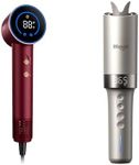 Bluvol R10 Apex Cordless Automatic Hair Curler & Bluvol SonicDry H10 Apex Travel Hair Dryer