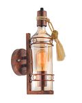 Twilight Wall Light, Wall Lamp for Home Decor, Living Room, Antique Bottle, Copper Antique