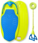 ZUP YouGo260 Board and Handle Combo, Kneeboard, Wakeboard, Wakeskate, and Wakesurf Board for Kids, Teens, Young Adults|Molded Plastic with EVA Foam Padding, Yellow