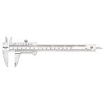 Starrett 125MEA-6/150 Vernier Calliper, Stainless Steel, 0-6"/0-150 mm Range, 0.001"/0.02 mm Resolution