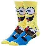 SPONGEBOB SQUAREPANTS Cartoon Sponge Bob Squarepants Character Crew Socks, Multicoloured, One Size