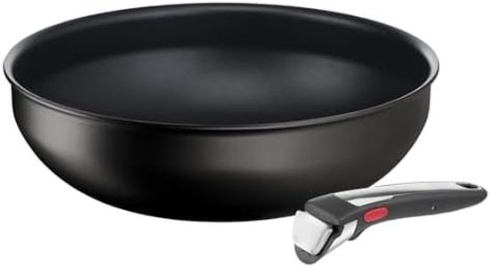 Tefal Ingenio Poêle Wok 28 cm + poignée amovible, Induction, Revêtement antiadhésif, Indicateur démarrage de cuisson, Empilable, Compatible lave-vaisselle, Fabriqué en France, Eco Resist On L7679102