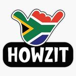 Howzit - South African Greeting and Shaka Sign with South African Flag Inside Vinyl Sticker Waterproof Decal Laptop Wall Window Bumper Sticker 5"