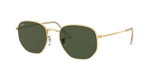 Ray-Ban RB3548 Hexagonal Sunglasses, Legend Gold/G-15 Green, 54 mm