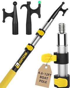 Opow Telescoping Boat Hooks Pole, Sturdy Lightweight and Durable Corrosion-Resistant Scratch-Resistant Aluminum Floated Telescopic Extension Threaded Pole for Docking Push-Pull Boating Accessories