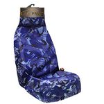 FSW - Blue Camo Universal Seat Cover - Waterproof Seat Protector For All Makes And Models, Car Accessories, British Manufactured - 1 Front Seat Cover