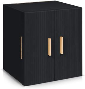 Dajasan Large Jewelry Box for Women, Jewelry Organizer Box with 3 Drawers, Jewelry Storage Organizer with Mirror for Necklace Ring Bracelet Watch, Gift Idea, 8.7 x 7.5 x 9.8 Inches (Black)