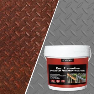 JOBOSI Rust Converter & Metal Primer 2-in-1, 1 Gal, Gray