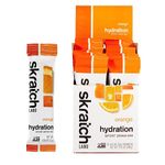 SKRATCH LABS Hydration Packets Hydration Drink Mix |Electrolyte Powder Developed for Athletes and Sports Performance | Orange (20ct) Gluten Free, Vegan, Kosher