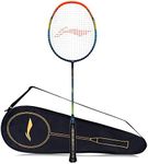 Li-Ning G-Force 3700 Superlite (Aypq088-5) Carbon Fiber Strung Badminton Racquet (Navy/Orange) with Free Full Cover, Set of 1