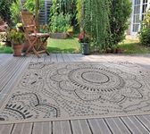 Rugshop Medallion Indoor/Outdoor Area Rug 7'10" x 10' Cream