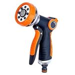 Garden Hose Spray Gun - 8 Adjustable Patterns, High-Pressure Nozzle for Plants, Lawns, Cars, Bikes, and Pets Bathing