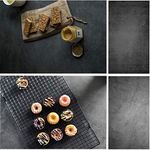 Selens 56x89cm 2 in 1 Food Photography Backdrop Background Black Cement Texture Photo Studio for Flat Lay Product Props Jewelry Cosmetics YouTube Video Shooting Vlog, Double Sided Pattern