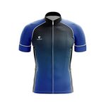 TRIUMPH Men's Cycling Dri Fit Jersey Blue Size 2XL