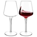 COOKY.D Unbreakable Long Stem Red White Wine Glasses Large Tritan-Plastic Drinkware Sets Gift Bpa Free Dishwasher Safe 445 ML/15.6 OZ, Set of 2