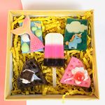 Laviche Bath Essentials Kids Soap Box(Mermaid Soap, Cloudy Unicorn Soap, Popsicle Soap, Strawberry Waffle, Chocolate Waffle)