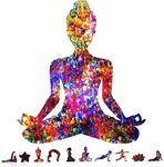 ZenChalet - Yoga Pose Jigsaw Puzzles for Adults 200 Piece - Unique Wooden Puzzles for Adults, Great Brain Teaser - Extraordinary Gift for Friends and Family - Mind Puzzle for Adults