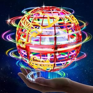 RIEYON Flying orb Ball 2025 Hover Boomerang Ball 6 Lighting Effects Cool Toys Gift for 678910+ Year Kids Teen Adults Indoor Outdoor Flying Ball Toy
