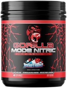 Gorilla Mode Nitric Upgraded Stimulant Free Pre-Workout – Best Tasting and Most Effective Stimulant Free Pre-Workout/Massive Pumps · Vasodilation · Power / 768 Grams (Rocket Frost)