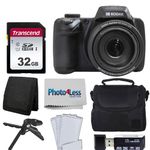 Kodak PIXPRO AZ528 Digital Camera (Black) Bundle with 32GB Memory Card + Camera Case + Memory Card Wallet + Screen Protectors + Accessories