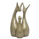 SRJANA Metallic Laurel Green Home Decor Lucky Deer Family Figurine (Set of 3, Laurel Green)