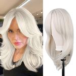 Long Layered Wigs for Women 22 Inch Heat Resistant Fiber Wig with Bangs Synthetic Straight Wigs for Daily Life(22Inch,60#)