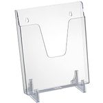 Acrimet Pocket File Holder Vertical Design Brochure Display (for Wall Mount or Countertop Use) (Removable Supports Included) (Letter Size) (Crystal Color)