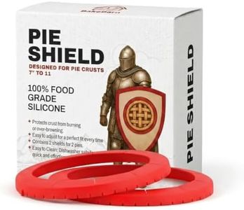 BakeBarn Pie Shield, 2 Pack Pie Crust Protector, European Grade Silicone