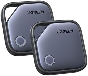 UGREEN FineTrack (2 Pack) Compatible with Apple Find My (iOS only), Tracker Tag with 2-Year Replaceable Battery, 80dB Alarm Volume, Bluetooth Finder for Keys, Wallet, Luggage, Suitcase and More