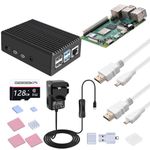 GeeekPi Starter Kit for Raspberry Pi 4 8GB, Include Pi 4 8GB RAM Board, 128GB SD Card and Card Reader, Passive Cooling Aluminum Case, 5V 3.6A Power Supply with ON/Off Switch, 2pcs 4K HDMI Cables