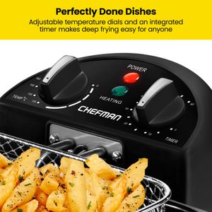 Chefman 4.3L Deep Fryer – Stainless Steel Electric Fryer