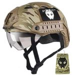 ATAIRSOFT PJ Type Tactical Multifunctional Fast Helmet with Visor Goggles Version MC