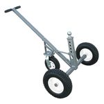 Tow Tuff Adjustable Solid Steel Heavy Duty 800 Pound Capacity Portable Trailer Dolly with 8 Inch Swivel Caster and 12 Inch Flat Free Tires, Gray