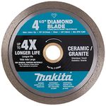 Makita E-02668 4-1/2" Diamond Blade, Continuous Rim, General Purpose