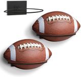 Americanflat Football Display for Wall - Set of 3 - Football Wall Mount and Sports Ball Holder for Garage, Office, or Bedroom - Sports Ball Storage with Hardware - All-Star Collection - Black