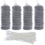 SUNHE 40 Pieces Lint Traps For Washing Machine, Snare Laundry Mesh Washer Hose Filter with 40 Pieces Cable Ties (40)