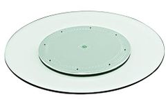 appeasy Revolving Turntable Serving Tray | Revolving Tray for Dining Table | Lazy Susan Revolving Toughened Glass Dining Table Centerpiece with Revolving disc Round- (Original) (24 inch)