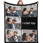 Bemaystar Personalised Blanket for Adults Kids - Gifts for Women Men, Personalised Photo Blanket with Text, Custom Blanket, Gifts for Couple Family Pet Friends, Gifts for Birthday Valentines Day