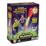 The Original Stomp Rocket Ultra Rocket Launcher LED with Ultra Rocket LED Refill Pack, 4 Rockets and Toy Air Rocket Launcher - Outdoor Rocket STEM Gift for Boys and Girls Ages 6 Years and Up - Great for Outdoor Play