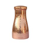 Copperika Pure Bedroom Jar Copper Water Bottle 1 Litre - 1000ml Original With Ayurvedic & Other Health Benefits | BPA Free | Heavy Quality Build | For Home, Office, Kids & Travel