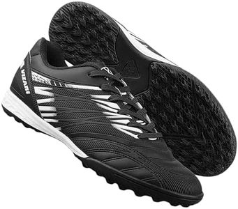 Vizari Valencia Turf Soccer Shoes for Men | Premium Comfort and Performance in Mens Soccer Turf Shoes | Indoor/Oudoor Turf Shoes for Men Offering Comfort and Style, Black/White, 13