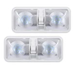 12V RV LED Lights with ON/Off Switch - Cold White 6500K 8W 600LM, Interior Lighting for RV Van Trailer Camper Boat - Pack of 2