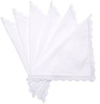 Selected Hanky Women's Wedding Handkerchief with Lace, Ladies Hankies for Embroidery and Wedding