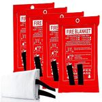 FORSEN fire Blanket for Kitchen Pack of 2 (4 Pack)