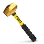 ABC Hammers ABC4BFB Brass Hammer with 12" Fiberglass Handle, 4-Pound