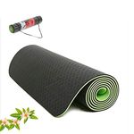 ArrowMax Tpe Yoga Mat 8mm Non Slip, Eco Friendly Fitness Exercise Mat With Carrying Strap,Pro Yoga Mats For Men & Women,Workout Mats For Home, Pilates And Floor Exercises (Green)